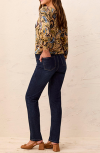 Tribal Womens Sophia 5 Pocket Curvy Straight Jeans