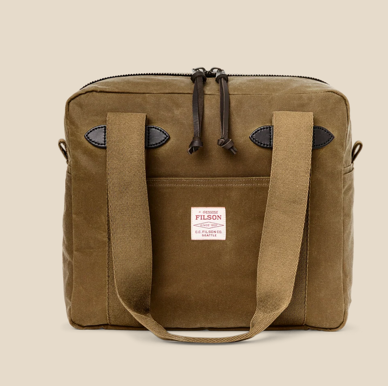 Filson Tin Cloth Tote Bag with Zipper
