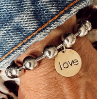 Stainless Mixed Metal LOVE Bracelet