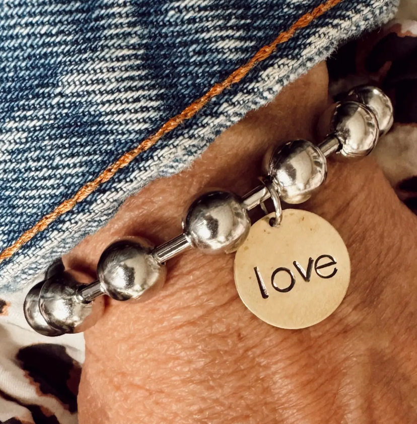 Stainless Mixed Metal LOVE Bracelet