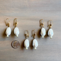 Twist Style Baroque Pearl Drop Earrings