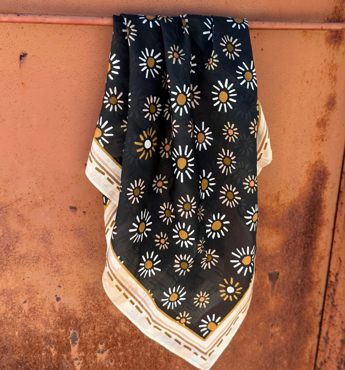 Tirzah Lane Art Tencel and Silk Scarf Dust and Daisies