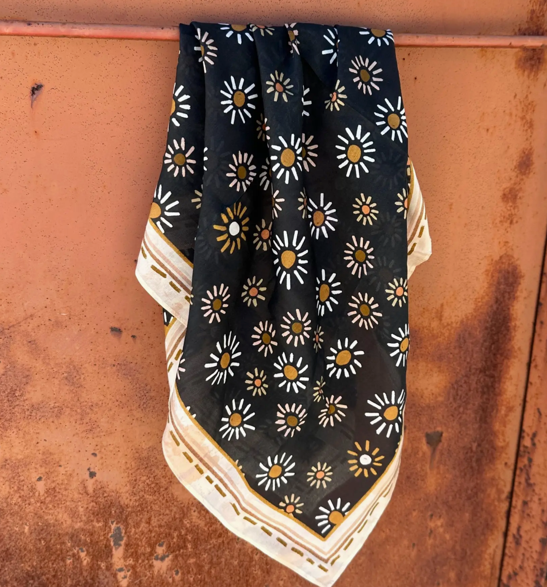 Tirzah Lane Art Tencel and Silk Scarf Dust and Daisies