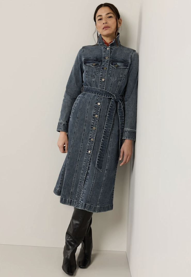 Pendleton Womens Denim Midi Dress