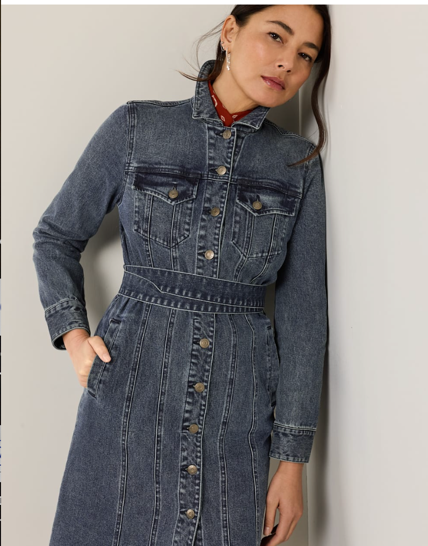 Pendleton Womens Denim Midi Dress
