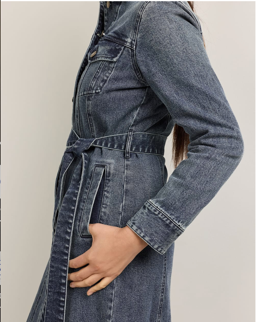 Pendleton Womens Denim Midi Dress