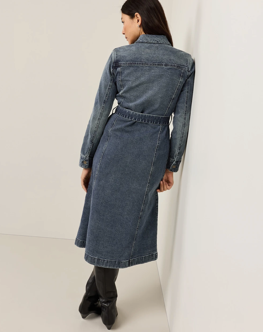 Pendleton Womens Denim Midi Dress