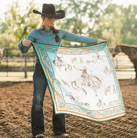Ombre Cowboys Horse Scarf XL