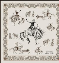 Vintage Cowboys Horse Silk Scarf