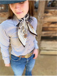 Vintage Cowboys Horse Silk Scarf