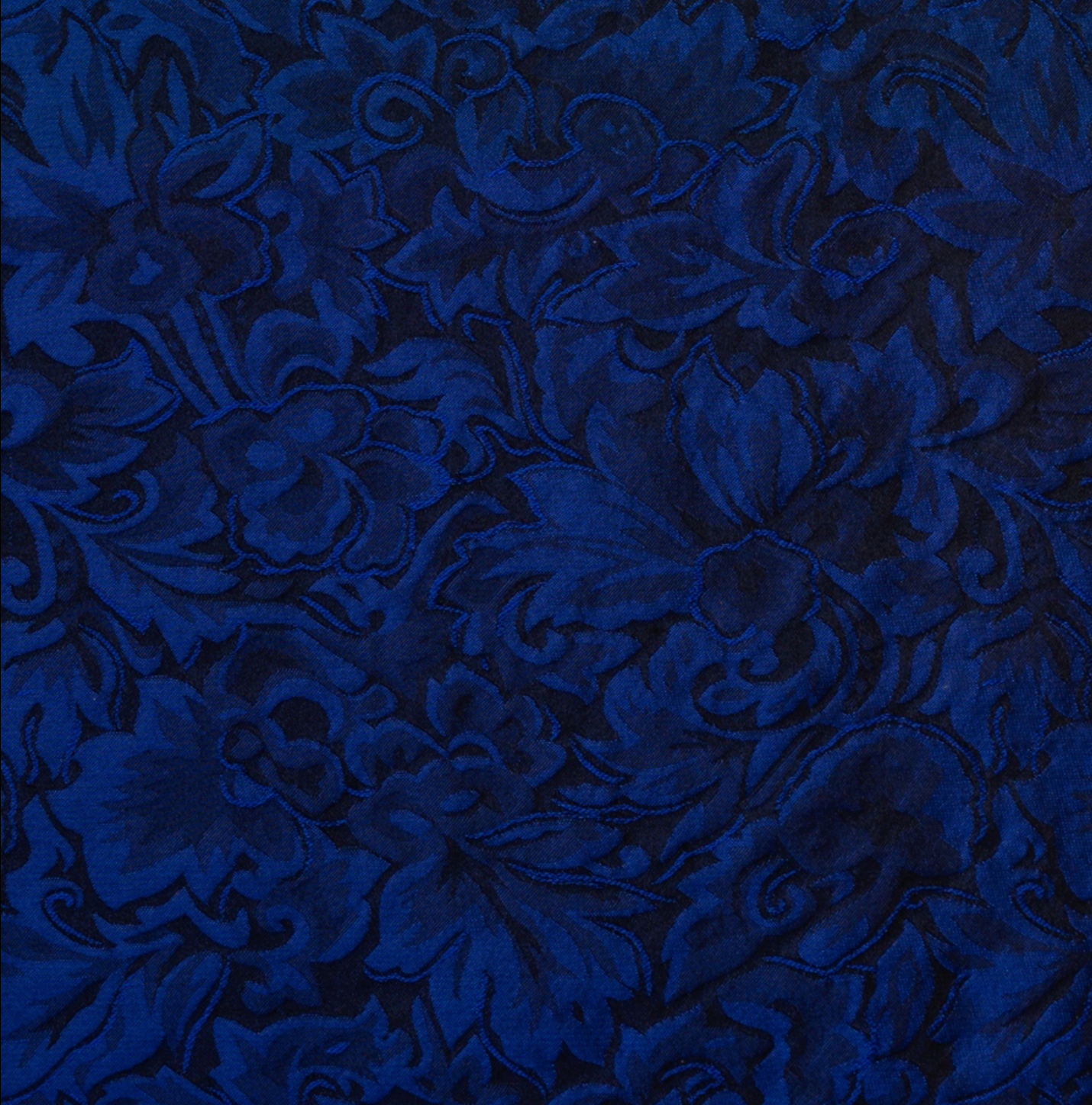Wyoming Traders Baroque Cobalt Jacquard Silk Scarf SMALL