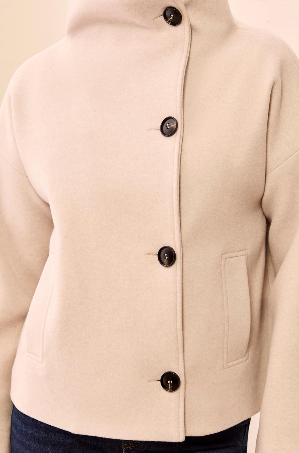Tribal Womens Funnel Neck Jacket
