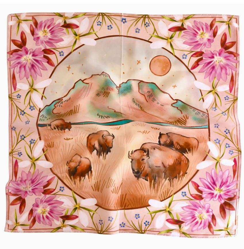Tirzah Lane Art Tencel and Silk Scarf