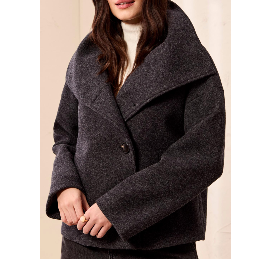 Tribal Womens Funnel Neck Jacket