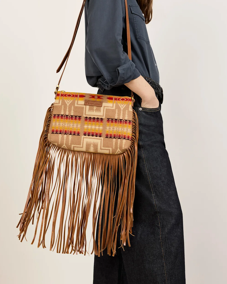 Pendleton Look West Fringed Crossbody