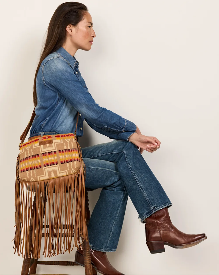 Pendleton Look West Fringed Crossbody