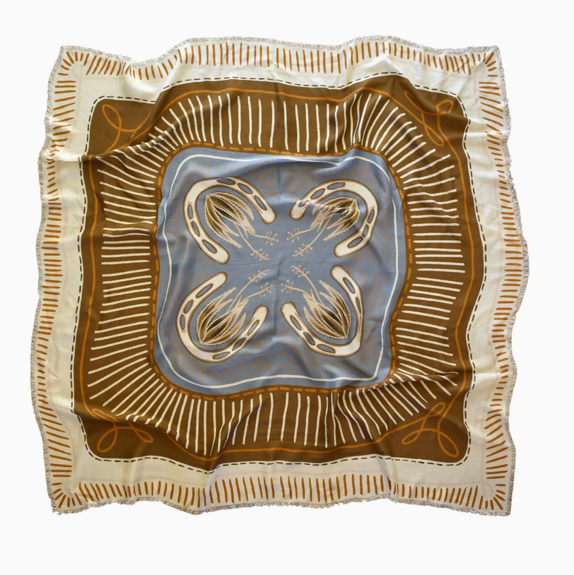 Tirzah Lane Art Fringed Modal Scarf XL