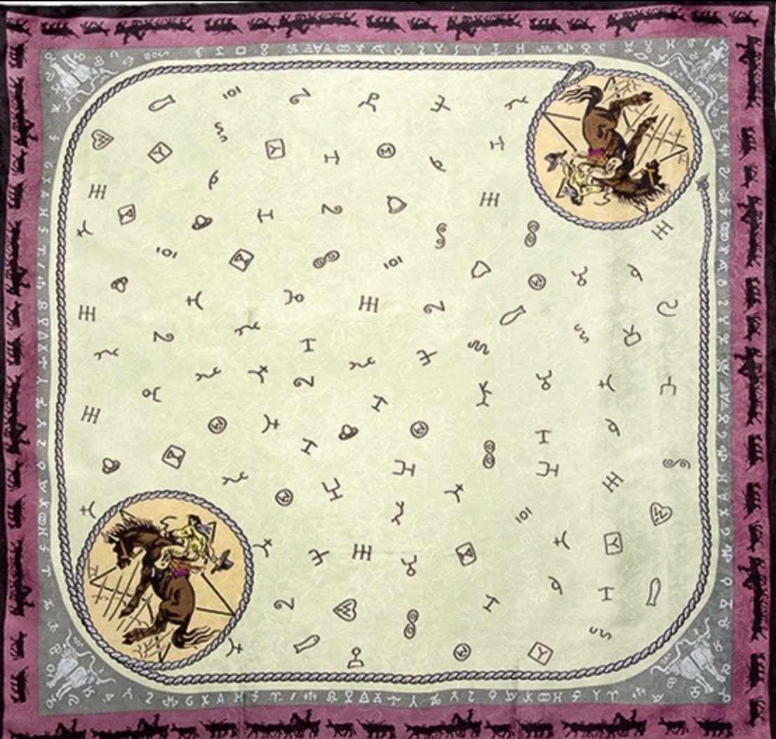 Wyoming Traders Beige Brand Limited Edition Silk Scarf