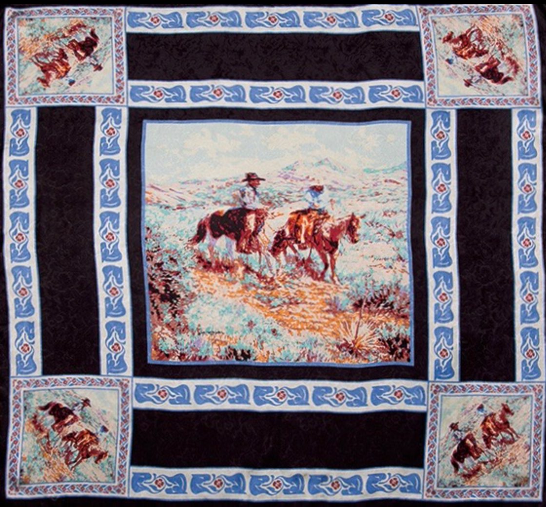 Wyoming Traders Compadres Limited Edition Silk Scarf SMALL
