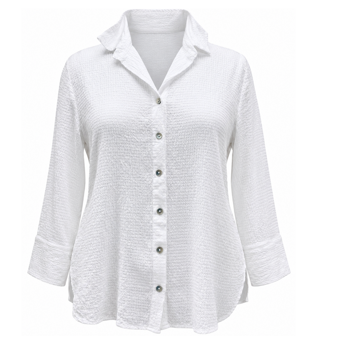 Cut Loose Womens Crinkle Crop Easy Shirt