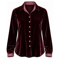Cut Loose Womens Velvet Fitted Shirt