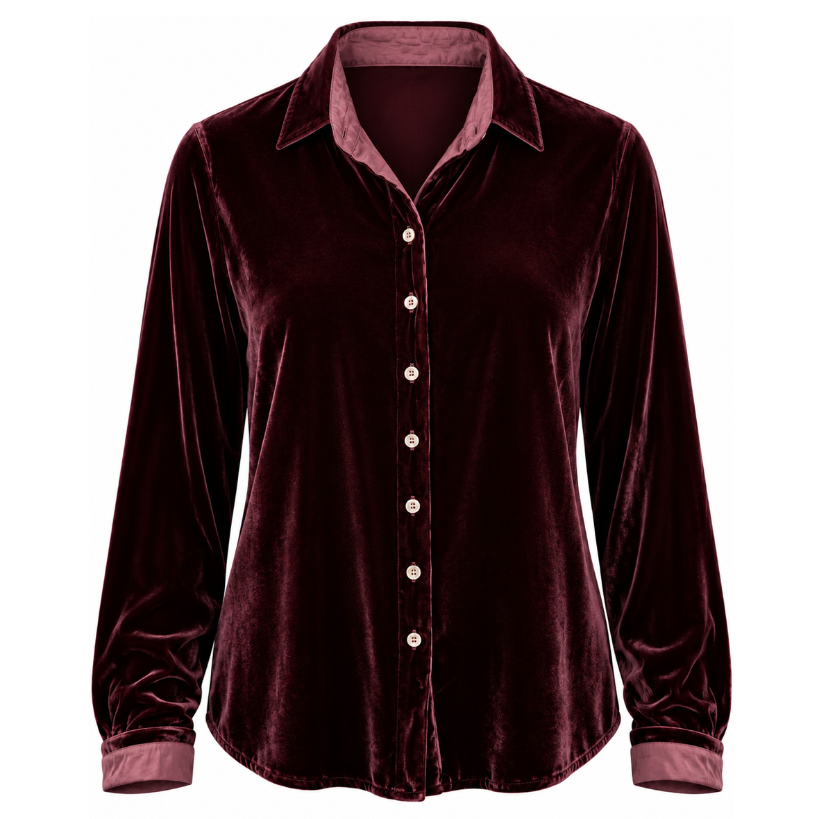 Cut Loose Womens Velvet Fitted Shirt