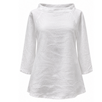 Cut Loose Womens  Linen High Collar Shirt