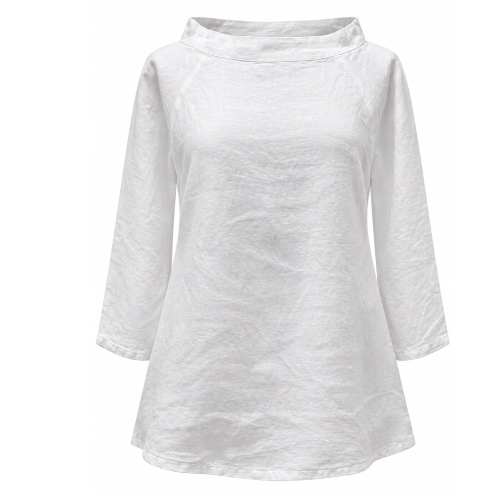 Cut Loose Womens  Linen High Collar Shirt