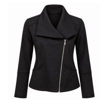 Habitat Liv Womens Modal Fleece Moto Jacket