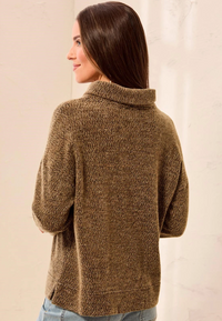Tribal Womens LS Funnel Neck Sweater