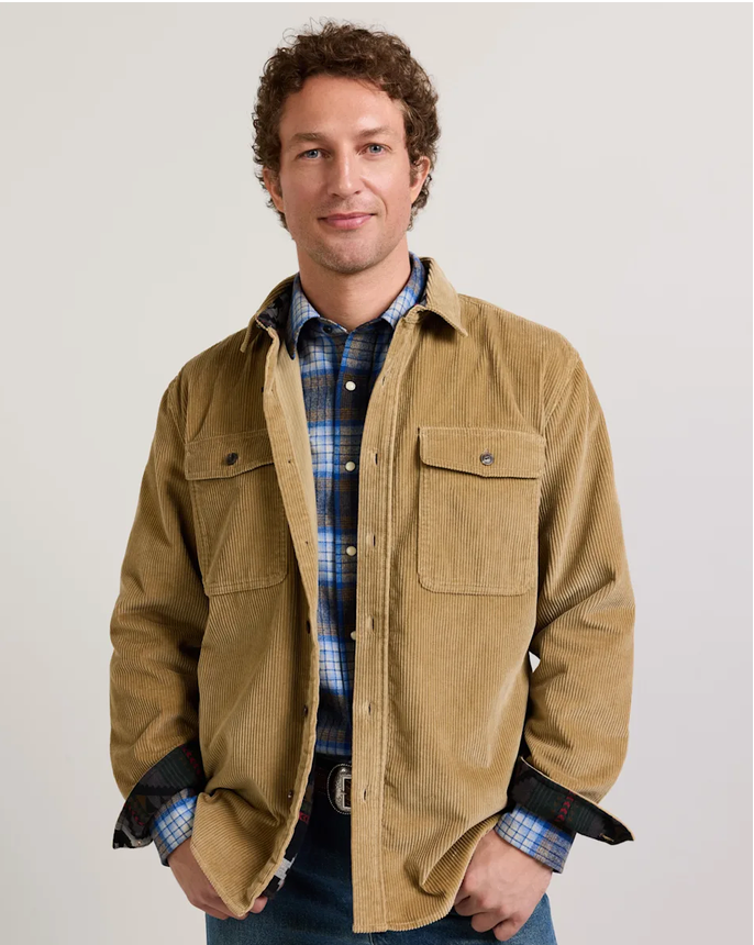 Pendleton Mens Belmont Corduroy Shirt Jacket