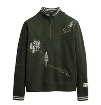 Pendleton Womens Lambswool Half-Zip Ski Sweater