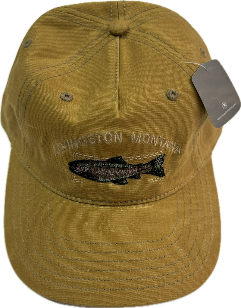 Montana Wax Finish Trout Embroidery Khaki Cap