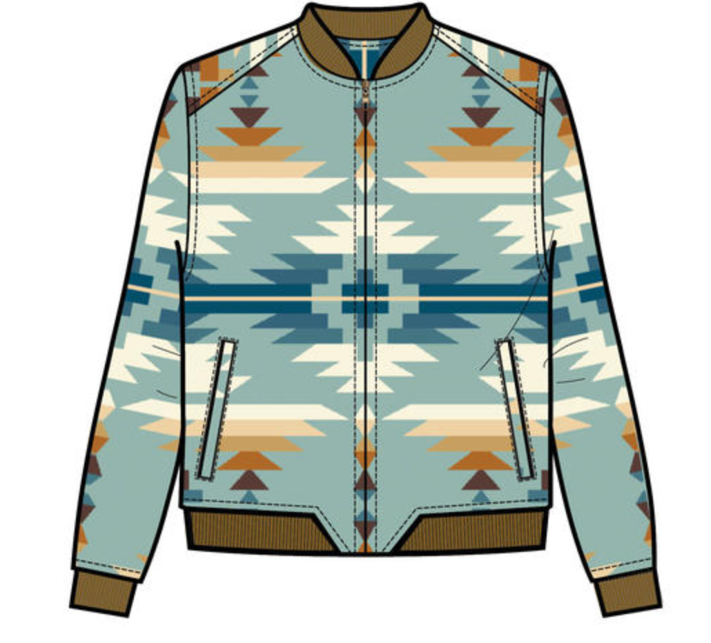 Pendleton Womens Jacquard Bomber Jacket