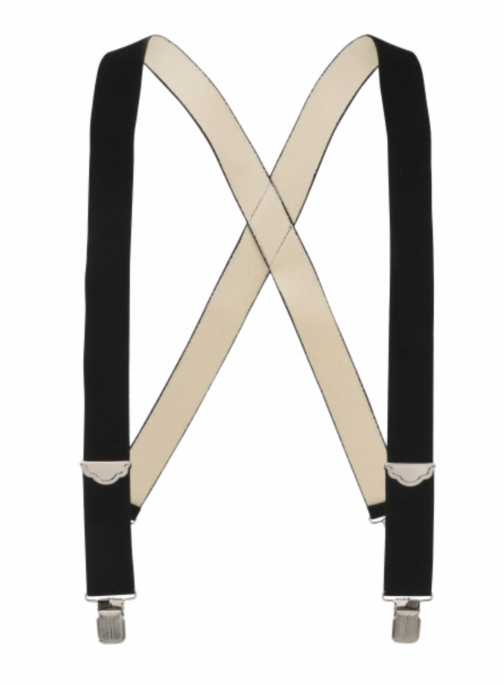 Welch Clip On Work Suspenders-Black-1.5 inch - 50" -L- 2750X