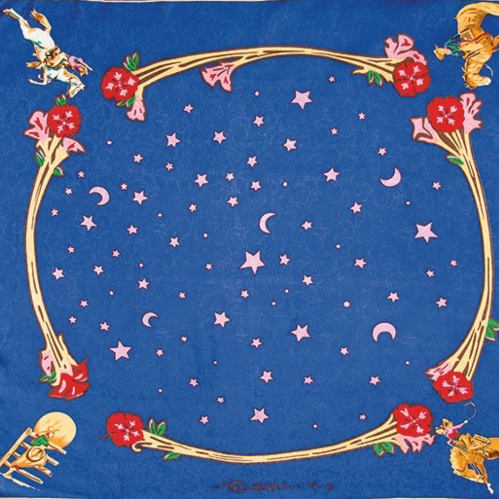 Wyoming Traders Blue Rodeo Girls Limited Edition Silk Scarf
