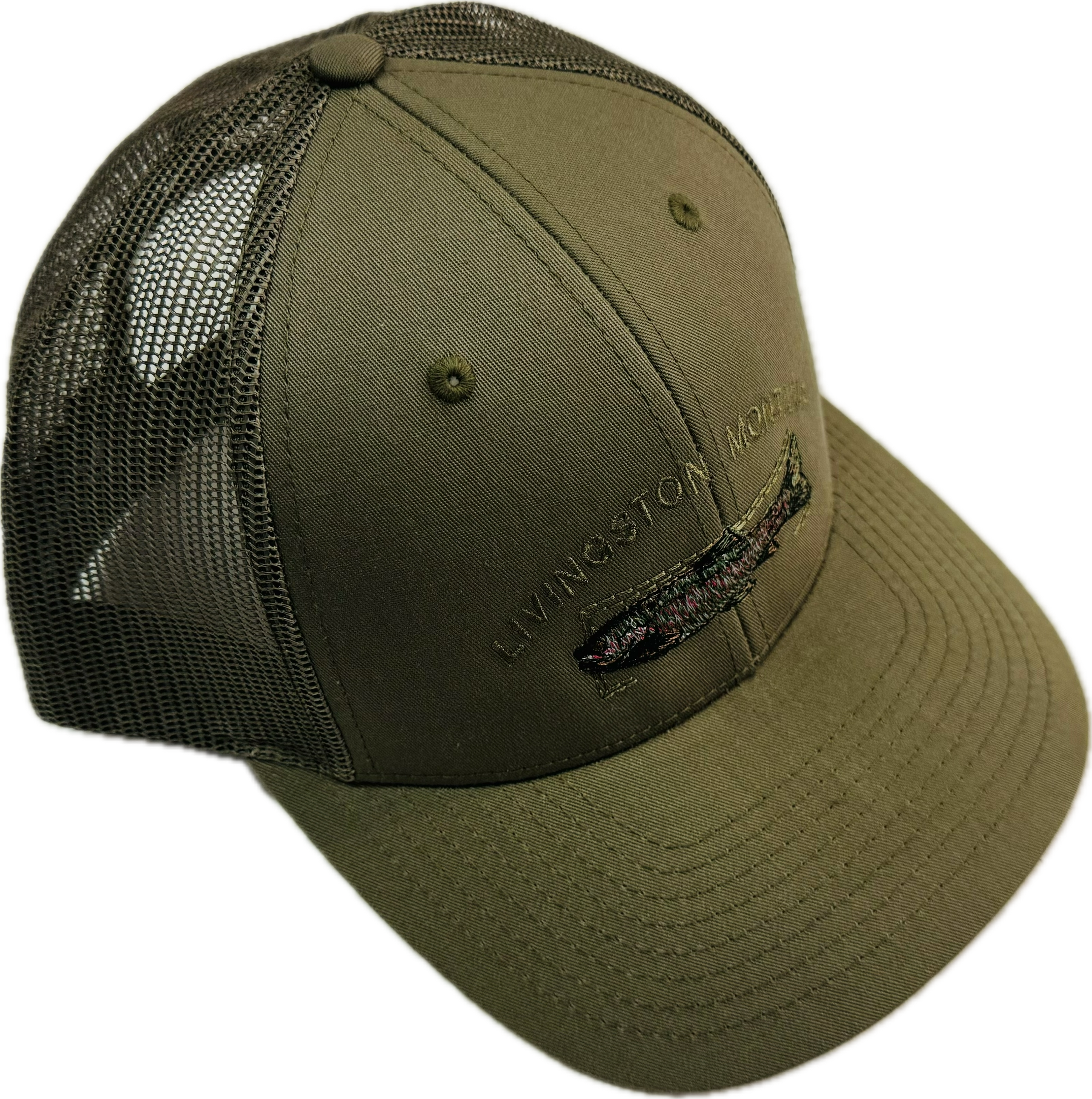 Montana Trout Embroidery Sage Cap