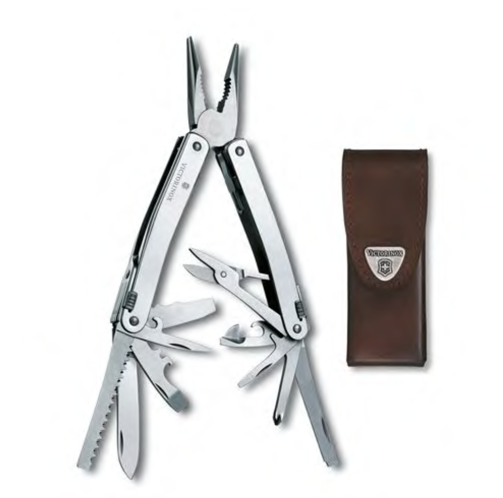 Swiss Tool Spirit X Pointed with Leather Pouch