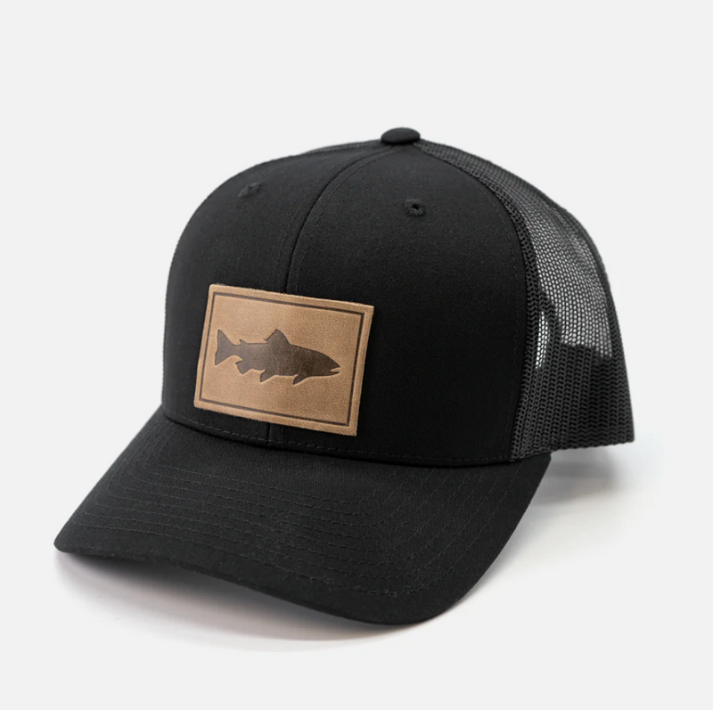 Range Leather Trout Black Hat