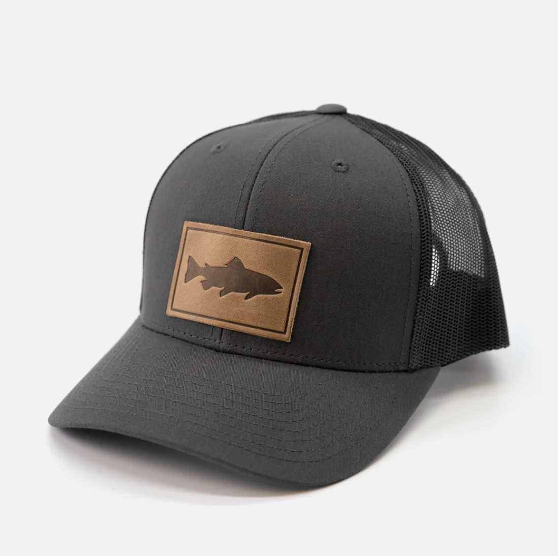Range Leather Trout Charcoal Cap