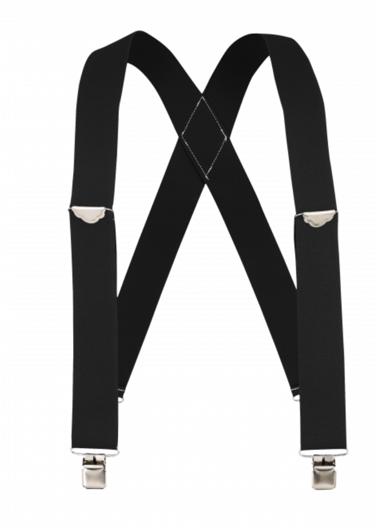 Welch Clip On Casual Suspenders-Black-2 inch -50" Long