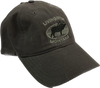 Montana Wax Finish Black Elk Embroidery Charcoal Cap - Olive Lettering