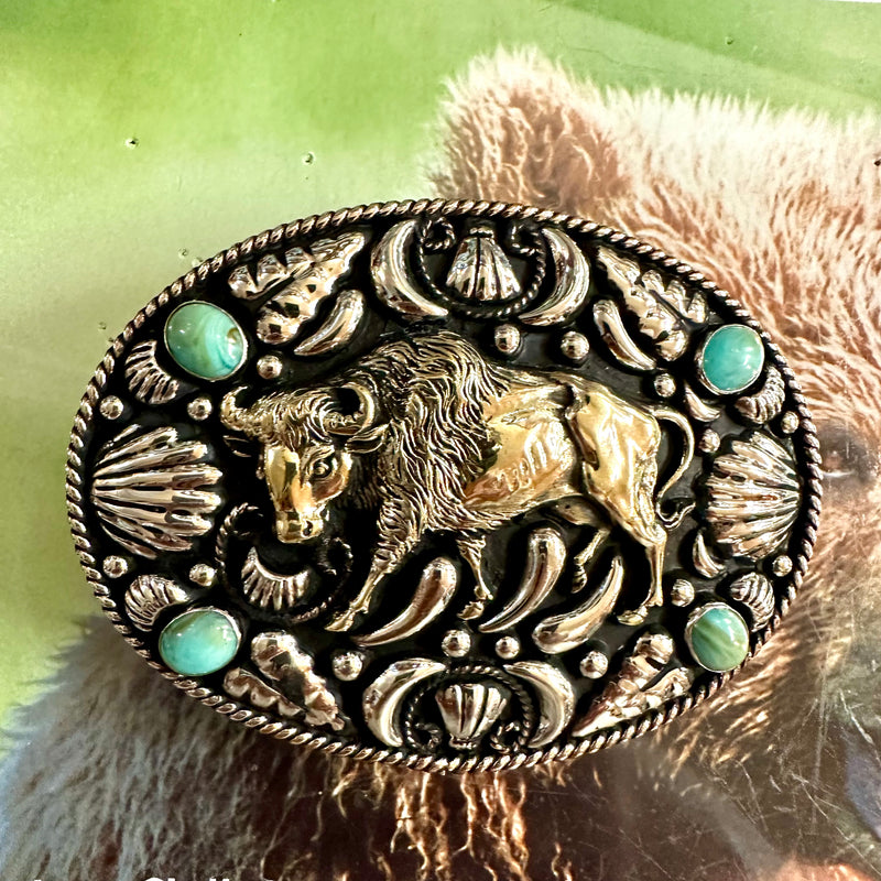 Austin Accent Buffalo/Bison Belt Buckle