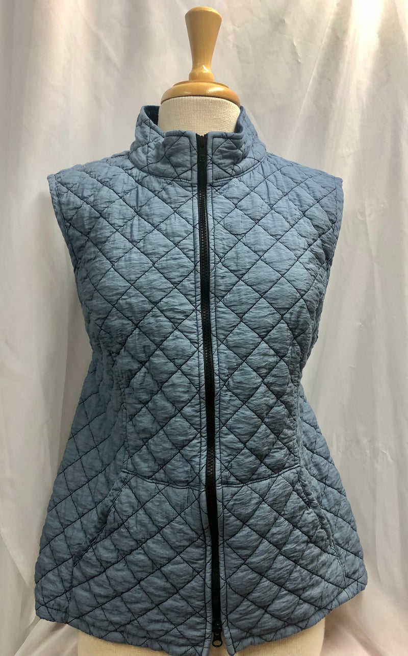 Cut Loose Womens Quilted Vest - Tidal Blue