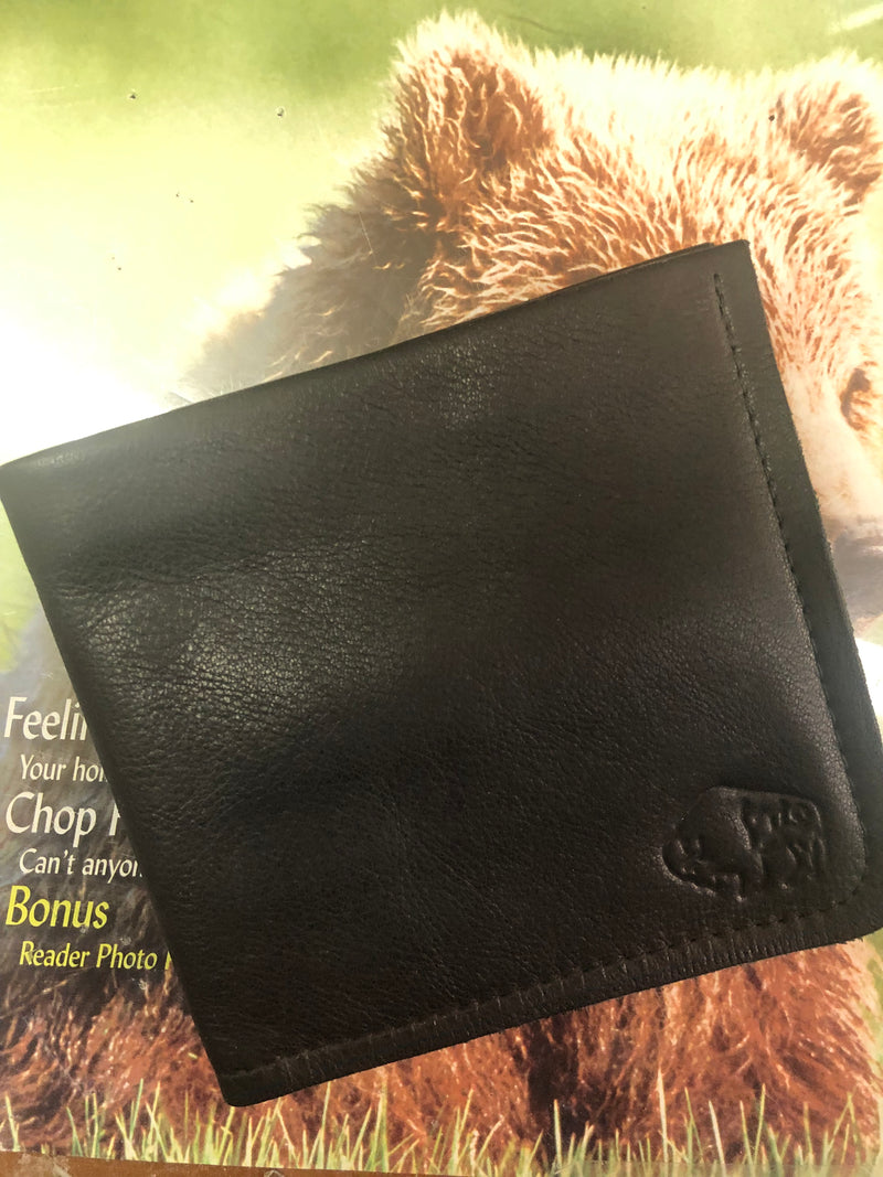 TLS Extra Large  Bi-Fold 8 Pocket Buffalo/Bison Leather Wallet