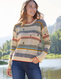 Pendleton Womens Bridger Stripe Lambswool Sweater