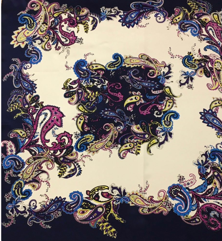 Wyoming Traders #15 Frenzy Charmeuse Silk Scarf