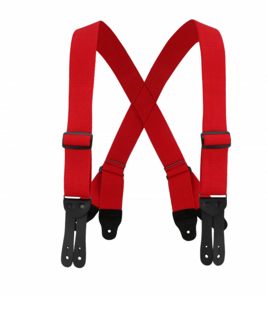 Welch Safety Suspender with Super-Tuff Webbing-Red-2 inch - 54" Long