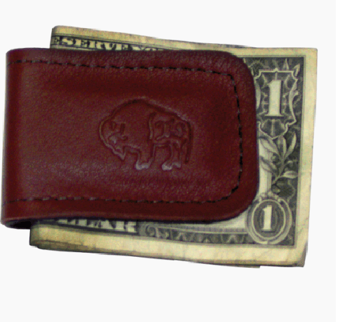 TLS Magnetic Buffalo/Bison Leather Money Clip