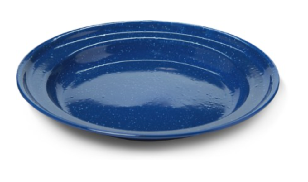 Blue Enamelware Plate